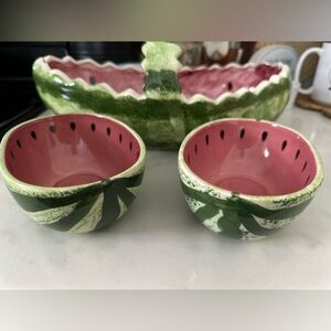 Watermelon Bowls• Ceramic Fruit Dish